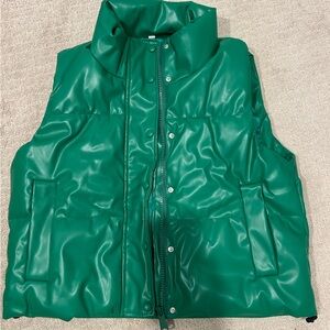 SHEIN Green Puffer Vest